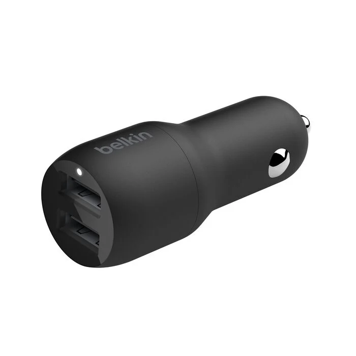 Belkin Dual USB-A Car Charger 24W + USB-A to USB-C Cable - Image 3