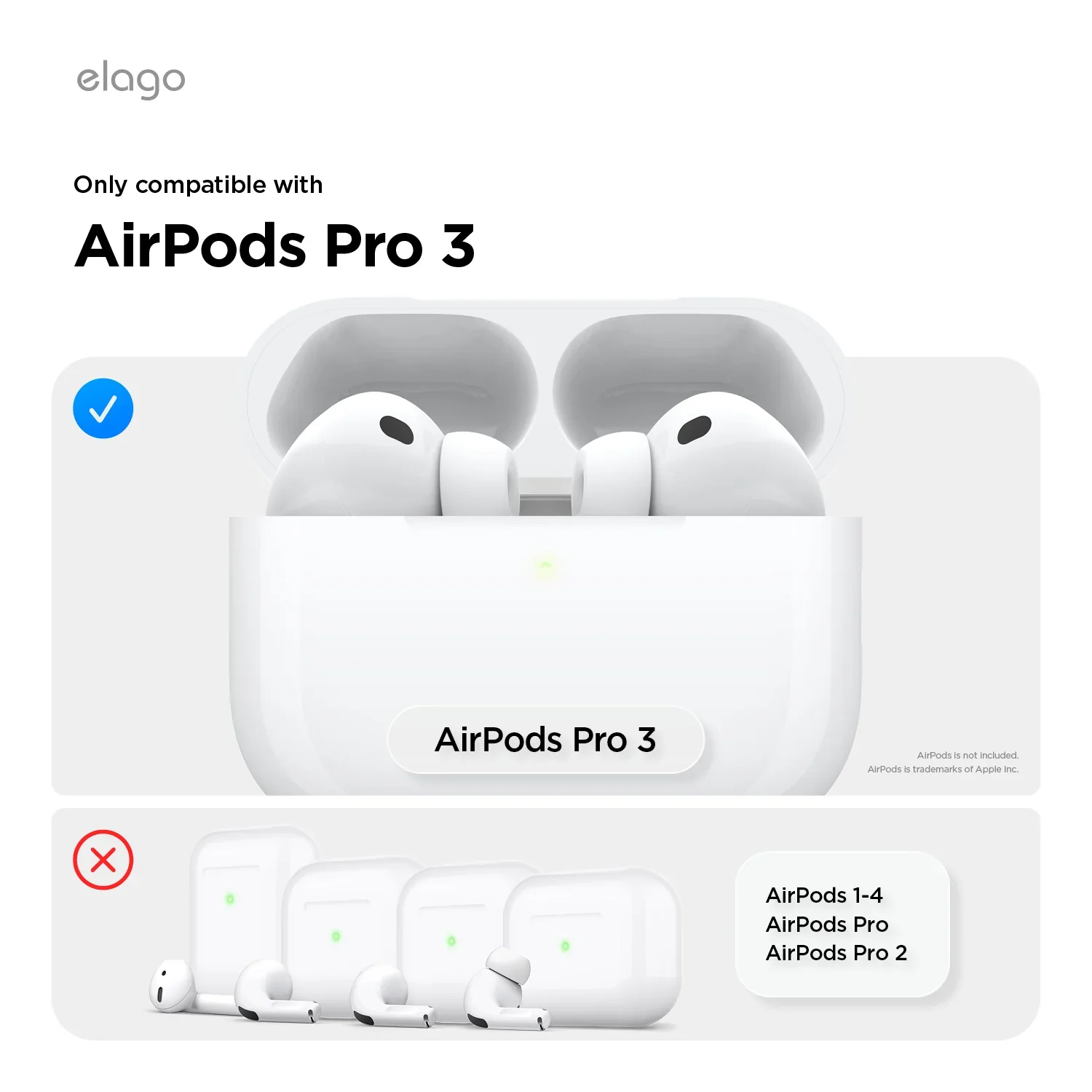 ELAGO Airpods PRO 3 Cassette TAPE Hang Case - Image 2