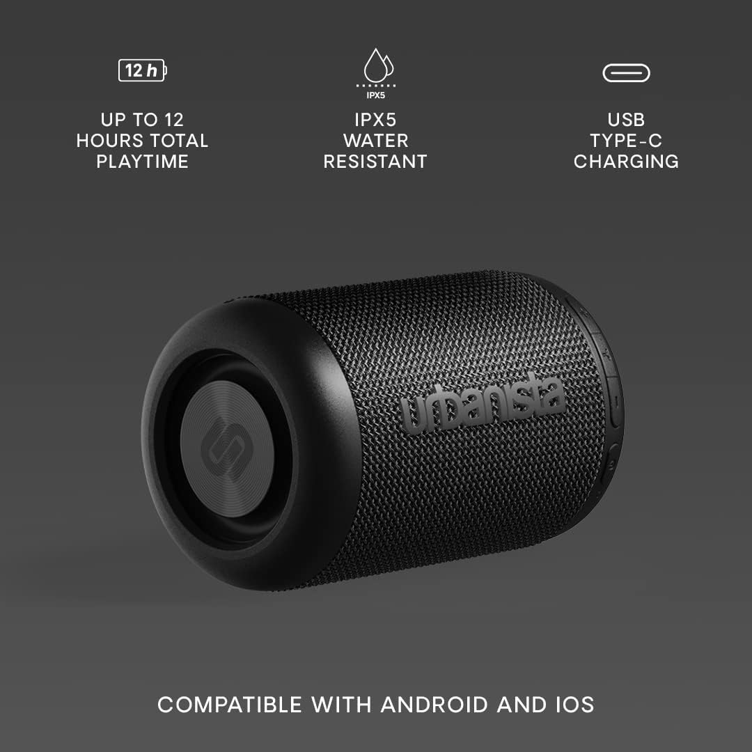 URBANISTA Enceinte BT MEMPHIS – Midnight Black - Image 4